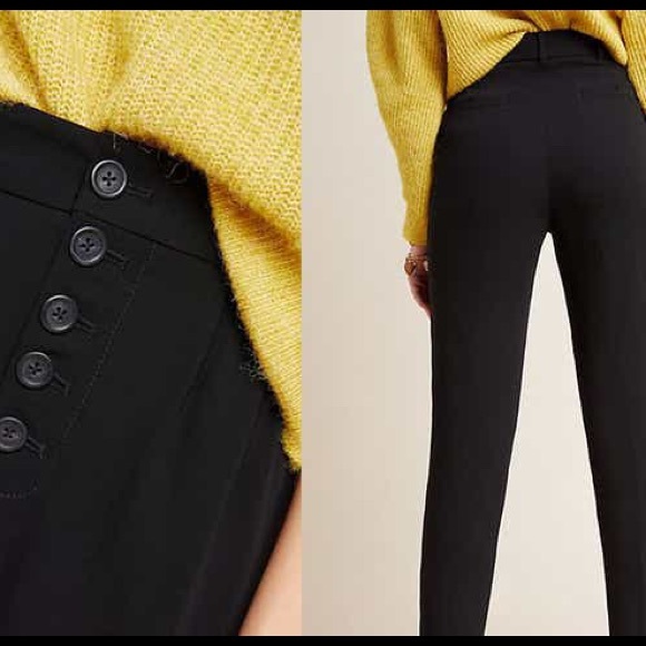 Anthropologie Sasha Button-fly Tapered Trousers - Picture 8 of 8